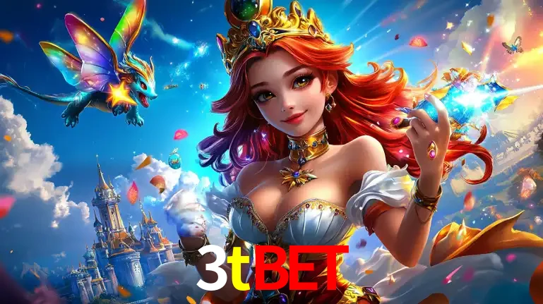 A princesa de um reino de fantasia mágico, com seu pequeno dragão, apresentando um mundo de prêmios encantados nos jogos de caça-níqueis do cassino 3tbet.